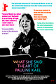 What She Said: The Art of Pauline Kael